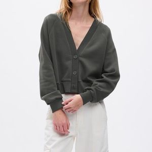 Gap Vintage Soft Cropped Sweatshirt Cardigan